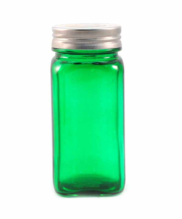 Green Square Spice Jar with Lid