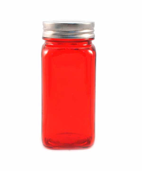 Red Square Spice Jar with Lid